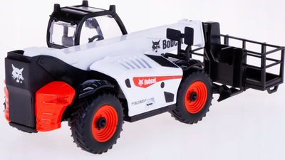 Lodër telehandler Bburago Bobcat T40.180SLP, maket 1:50, metal die-cast, bardh e zezë