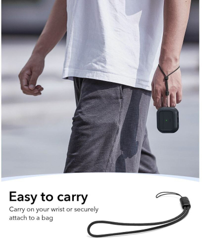 Kапаче за заштита ESR Orbit Hybrid HaloLock за AirPods Pro 3, со MagSafe, со магнетен капак, црно