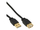 Kabllo USB InLine 2.0 Flat, Type A mashkull–femër, 2m, i zi