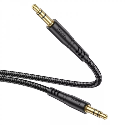Kabllo audio Hoco UPA24, AUX 3.5mm në 3.5mm, 1m, e zezë