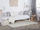 Shtrat trundle metalik TULLE, 90 x 200 cm, EU Single, i bardhë