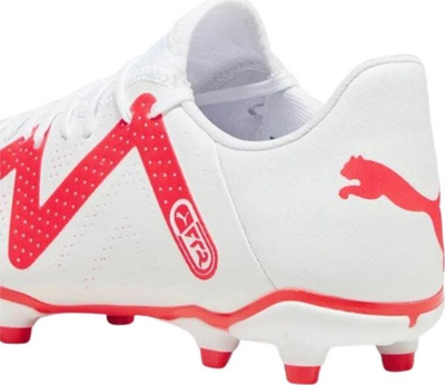 Këpucë futbolli Puma FUTURE PLAY FG AG, për burra, UK 8.5, të bardha me portokalli