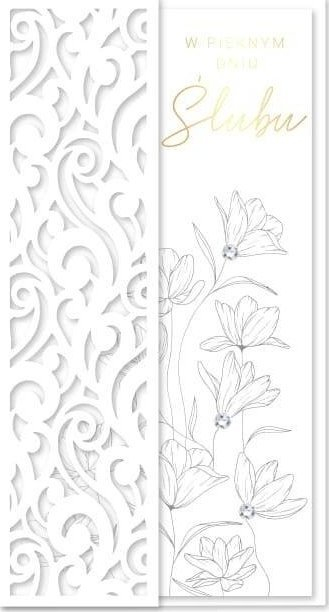 Kartolinë dasme Passion Moments Wedding Card, dizajn elegant, e bardhë