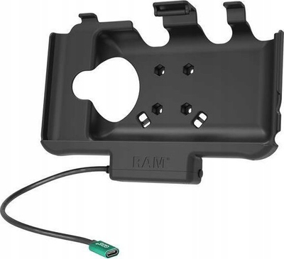 Mbajtëse aktive për tablet RAM Mounts RAM HOL SAM60CPU, për Samsung Tab Active5, Tab Active3 edhe Tab Active2, me karikim GDS pogo, e zezë