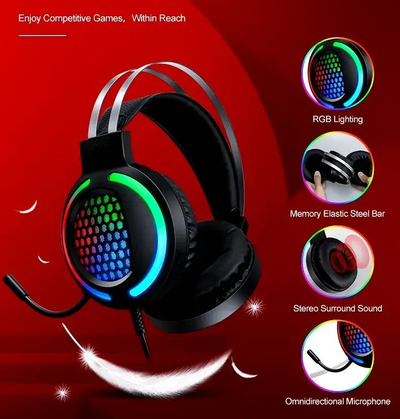 Set gaming Extralink TF400 4 në 1, tastierë LED, maus dhe kufje RGB, i zi