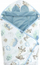 Batanije swaddle CARRY COT Velvet XL STROLL, për foshnje, blu