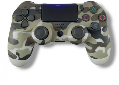 Kontroller gaming Goodbuy Doubleshock PS4 Grey Camo, me dridhje, kamuflazh gri