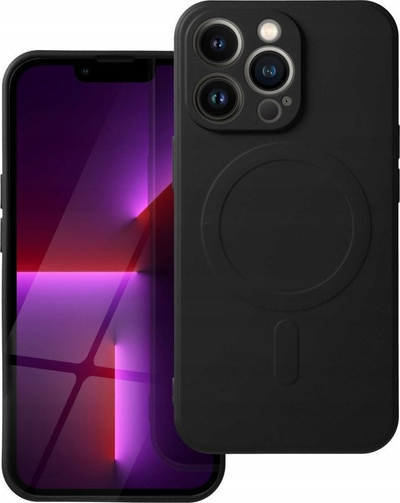Силиконска маска за телефон MagSafe, за iPhone 16 Pro Max, мат, црна