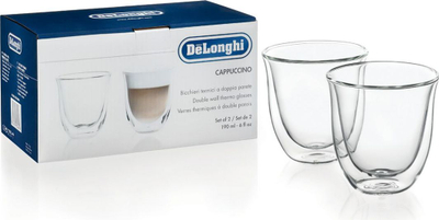 Set gotash DeLonghi (5513214601), 2 copë, 190 ml, transparente