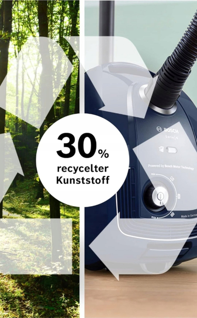 Fshesë me korent Bosch Series 4 BGD38BU2, 600 W, depozitë me qese 4 L, blu