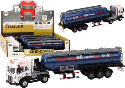 Kamion lodër cisternë Fuel Tank Truck TIR, shkalla 1:24, tinguj dhe drita, i bardhë