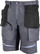 Pantallona të shkurtra pune Lahti Pro Shorts, masë 2XL, gri me të zezë