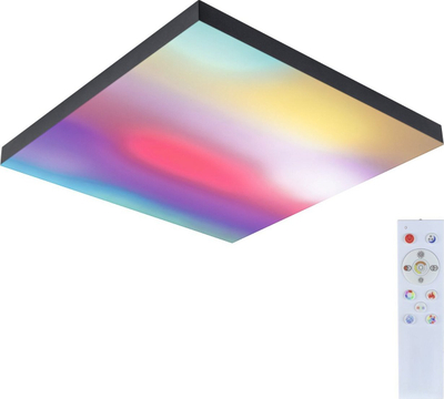 Llamp tavani Paulmann Velora Rainbow, panel 45x45cm, 19W RGBW, metal i zi