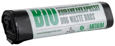 Qese higjienike për qen BioBag Dog Medium, 20x35cm, 30 copë, të zeza