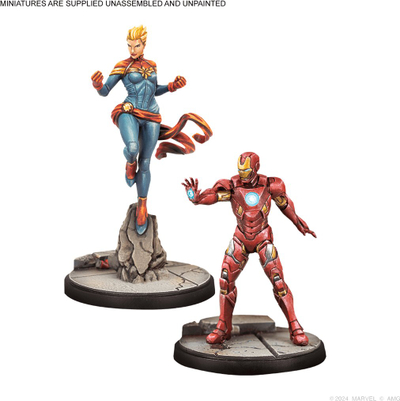 Figurina lojrash Atomic Mass Games Marvel Crisis Protocol Avengers Affiliation Pack, set zgjerimi, shumë figurina, shumë ngjyra