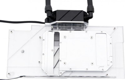 Ftohës me ujë Alphacool Eiswolf 2 AIO, 360 mm, Asus AMD Radeon RX 6800 / 6800XT ROG Strix / Tuf, i bardhë