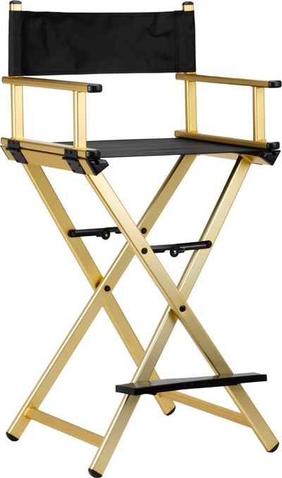 Кресло за шминкање Activeshop Makeup Chair Alu, склопливо, алуминиум, златна боја