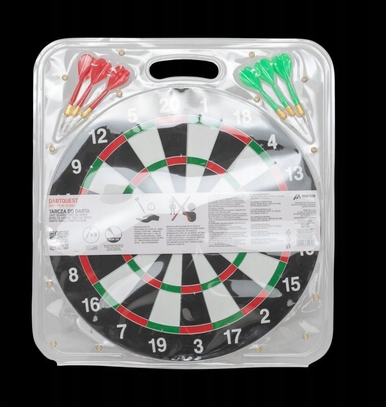 Tabelë dart Martes DARTQUEST, set me 6 shigjeta, me numërim klasik, shumëngjyrëshe