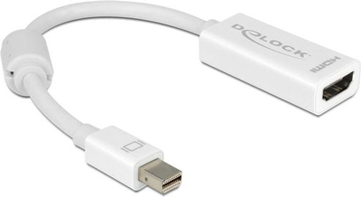 Адаптер Mini DisplayPort во HDMI DeLOCK, 18cm, Full HD, бел