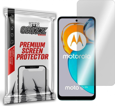 Xham hibrid mbrojtës GrizzGlass për Motorola Moto E22s, shumë i kthjellët, rri fiks në vend, transparent