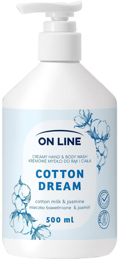 Xhel trupi edhe duarsh On Line Cotton Dream, kremoz, 500 ml