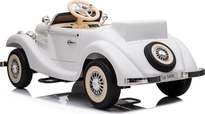 Automjet lodre me bateri LEANToys Mercedes 540K, i bardhë