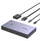 Ndërprerës KVM UGREEN USB C HDMI, 1 monitor 2 kompjuterë, 4 porta USB 3.0, 4K 60Hz, alumini gri