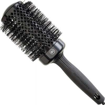Furçë flokësh Olivia Garden Expert Blowout Shine, rrumbullake 55mm, profesionale, e zezë