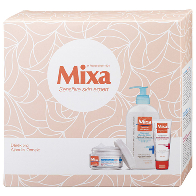 Set për lëkurë Mixa Sensitive Skin Expert - Krem dite 50 ml + Losion micellar 200 ml + krem per duar 100 ml