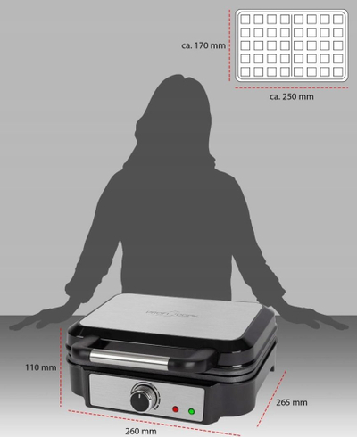 Aпaрaт зa вaфли Clatronic PC WA 1240, 1200W, нелеплива плочa, бел