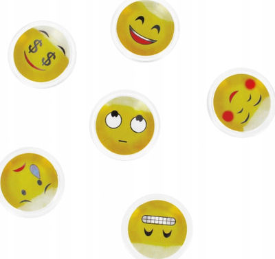 Magnete Starpak Emoticon, 33mm, set 6 copë, të verdha