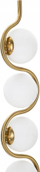 Lampë dyshemeje Mauro Ferretti Glamy, 165 cm, 4xE14 40W, ari me të bardhë