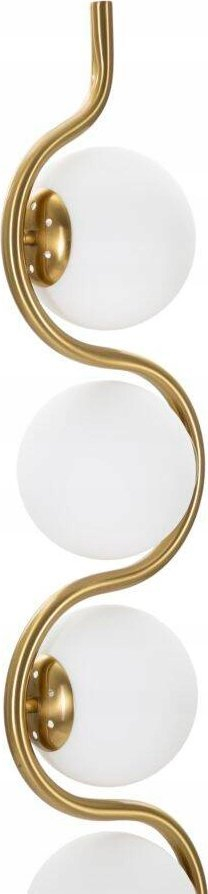 Lampë dyshemeje Mauro Ferretti Glamy, 165 cm, 4xE14 40W, ari me të bardhë