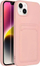 Maskë Forcell Card Case për iPhone 14 Plus, silikoni, me xhep për kartë, rozë