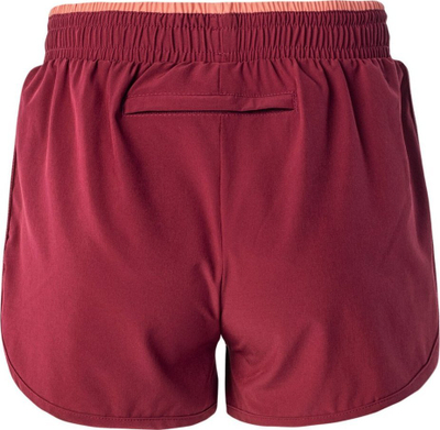 Pantallona të shkurtra sportive Hi-Tec Lady Laria W, për femra, me bel elastik, të kuqe