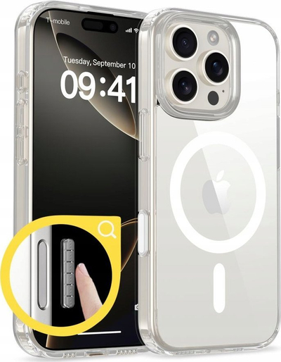 Mbulesë telefoni Tech-protect Flexair Hybrid CC MagSafe për iPhone 16 Pro Max, transparente