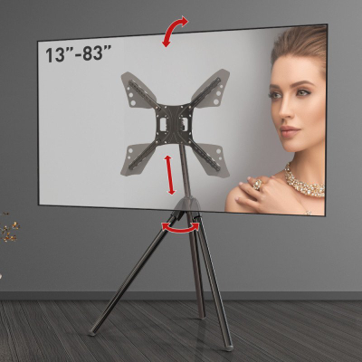 Stativ dyshemeje për TV Barkan, 13"-83", VESA 600x400, 50kg, i zi