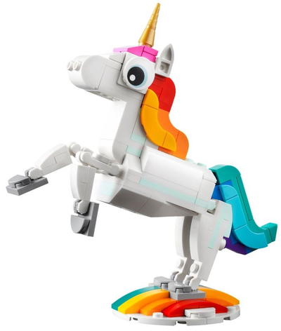 Set lodër LEGO Creator 3in1, Unicorn Magic 31140, shumëngjyrësh