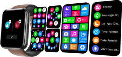 Smartwatch Bemi SmartWatch Exo, ekran 1.91" TFT, IP67, i zi me rrip rozë