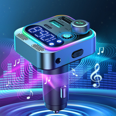Transmetues FM për makinë Joyroom JR-CL16, Bluetooth, karikues 48W USB USB-C, gri