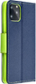Këllëf telefoni Fancy Book për Xiaomi Redmi 10, tip portofol, me magnet, blu navy me jeshile
