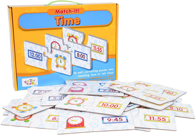 Lojë edukative puzzle Xin Zhi Toys Match It Time, 30 pjesë, mësimi i orës, shumëngjyrëshe