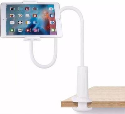 Држач за маса Awei X3, за телефони и таблети 4-10.5\", флексибилна рака 75 cm, бел