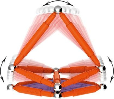Set ndërtimi magnetik Supermag Trendy, 67 pjesë, shumëngjyrësh
