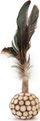 Lodër për mace Matatabi Ball With Feather, top me Matatabi, puplë natyrale, shumëngjyrëshe