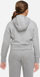 Bluzë me kapuç Nike Sportswear Club Cropped për goca, french terry, madhësia M, gri charcoal