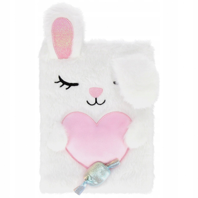 Ditari plushoz Starpak Rabbit Heart, A5, 80 faqe, me mbyllje