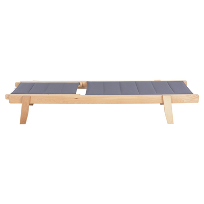 Karrige plazhi Milos prej hiri 204x65x31,5-92,5Hcm (HM10650.02), gri