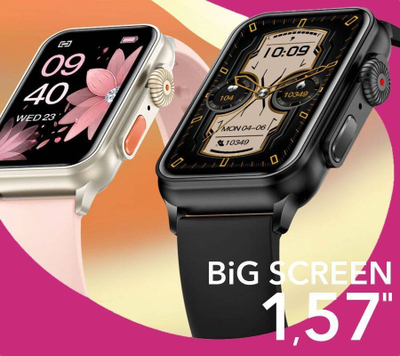 Smartwatch Rubicon SMARUB220, Bluetooth, matje shëndeti, blu e errët, set 2 copë