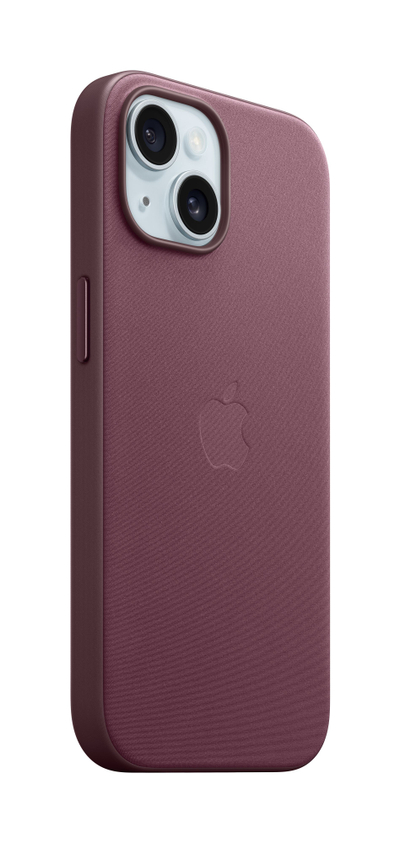 Маска Apple за iPhone 15 FineWoven Case со MagSafe, Mulberry